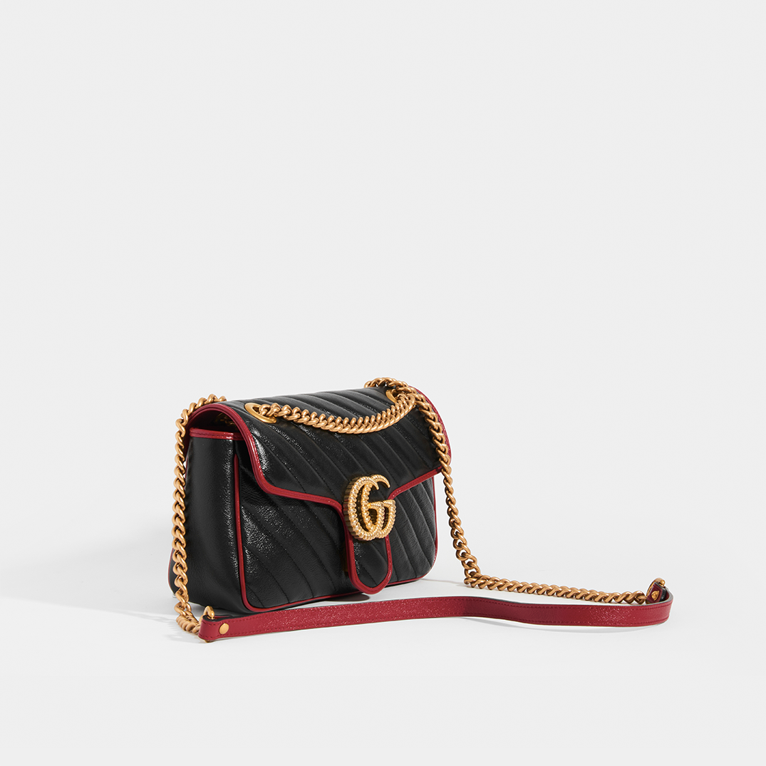 gucci black and red bag