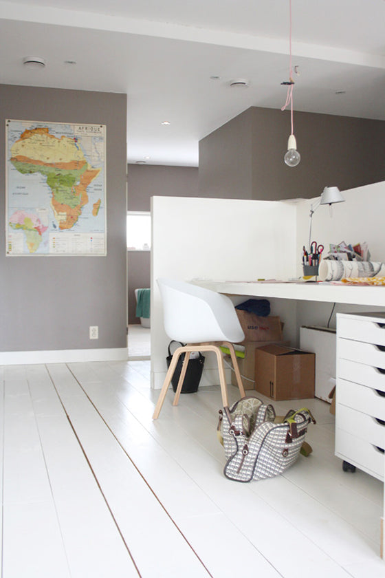 Map it | Vintage Africa Map in a funky Dutch home via decor8
