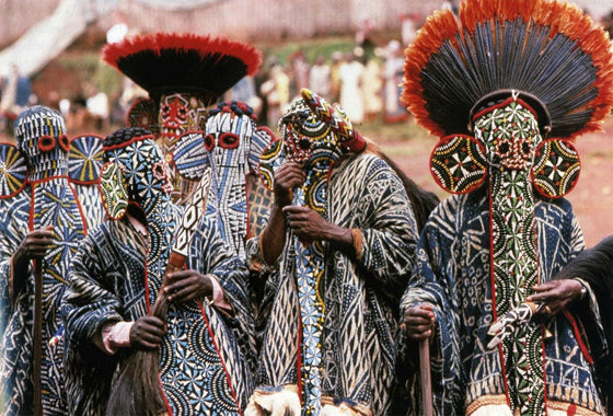 Bamileke feather headdress | Origins of our Juju Hats via the Brooklyn Museum