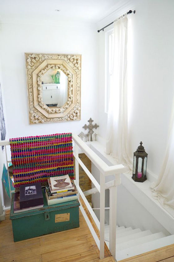 Ethiopian Crosses | Beautiful display of Ethiopian Coptic Processional Crosses in an eclectic Cape Town home