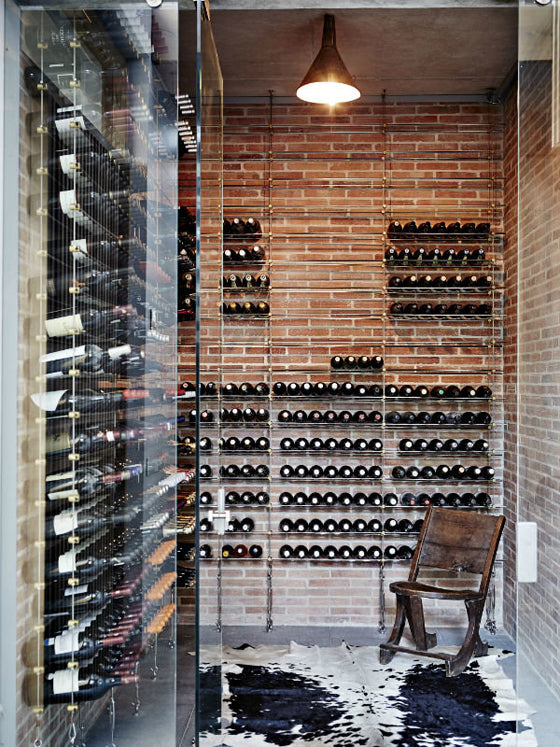 Klompie bricks | Industrial style wine cellar in a Groot Constantia residence, Cape Town South Africa