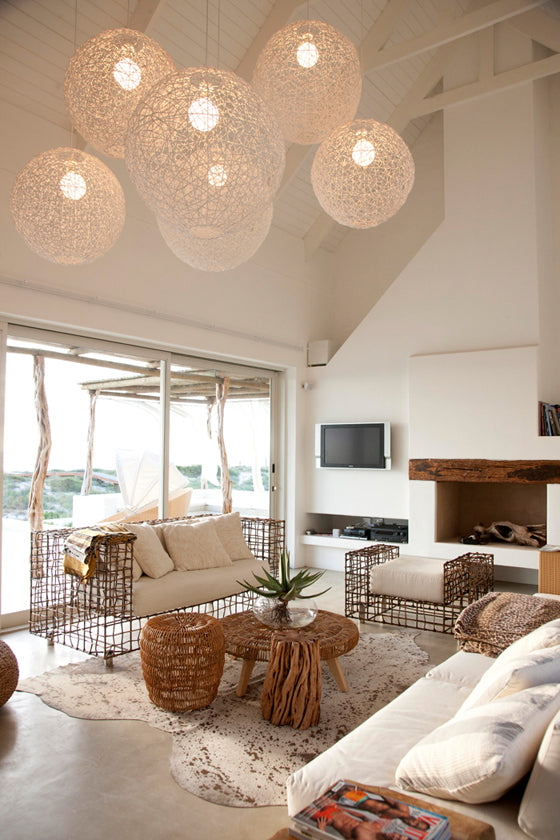 Safari Journal / Blog by Safari Fusion | Light the way [part 2] | Round string ball lighting in a South Africa beach house