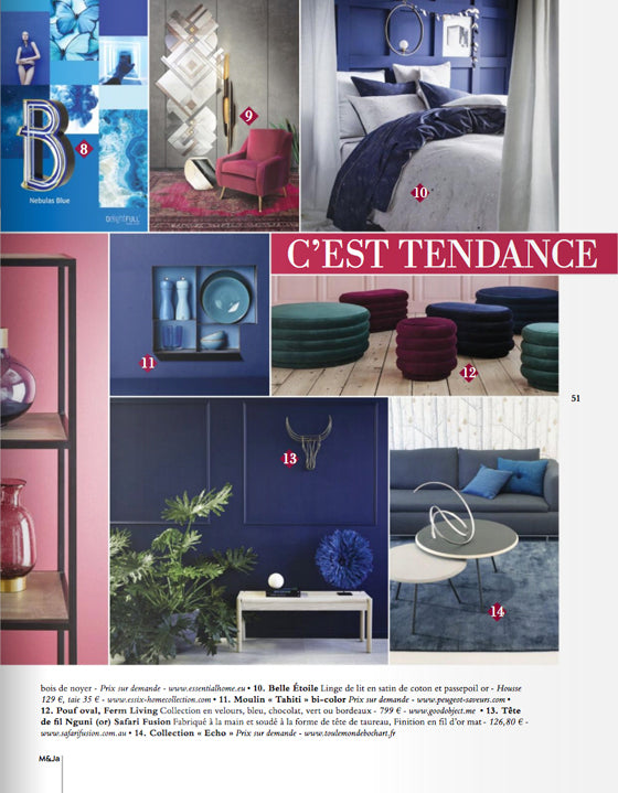 Maison & Jardin France / Jan-Feb 2019 | Seen In | Safari Fusion