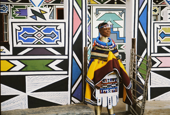 Geometric design: Ndebele | Colourful African tribal design of South Africa's Ndebele people