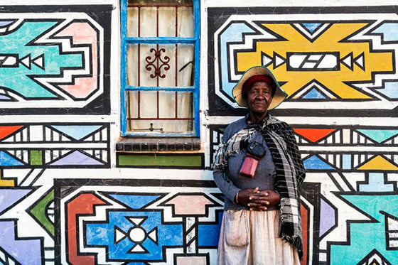 Geometric design: Ndebele | Colourful African tribal design of South Africa's Ndebele people
