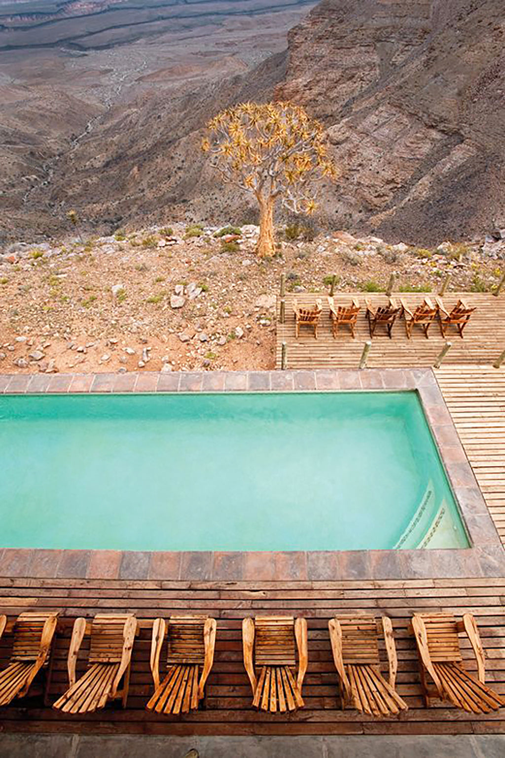 Safari Journal / Blog by Safari Fusion | Take a dip | Spectacular canyon view at Fish River Lodge, Fish River Canyon Namibia