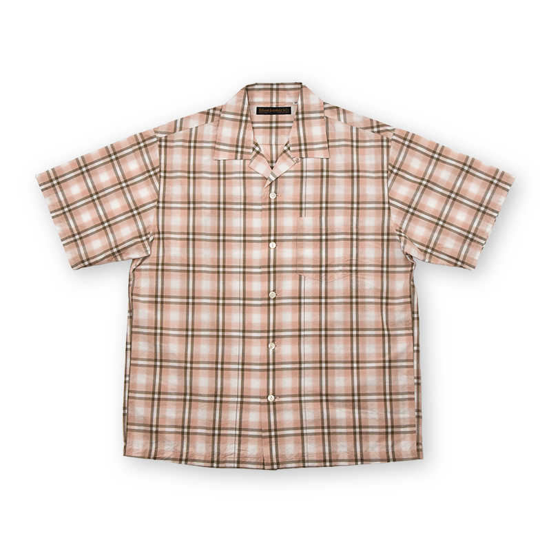 【2023SS】4075-2 Broad Check Open Collar Shirt