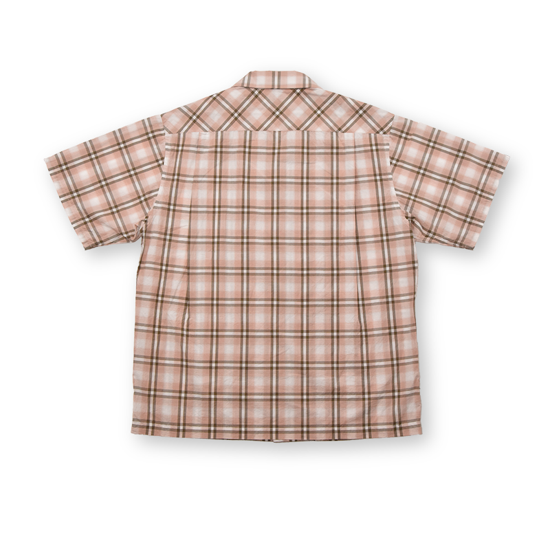 【2023SS】4075-2 Broad Check Open Collar Shirt