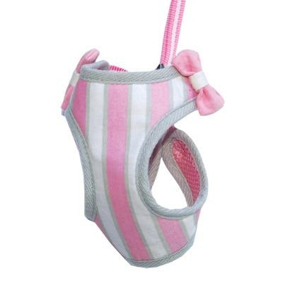 small pink dog harness