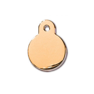 gold pet id tag