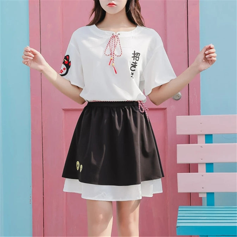 formal shirt and skirt set