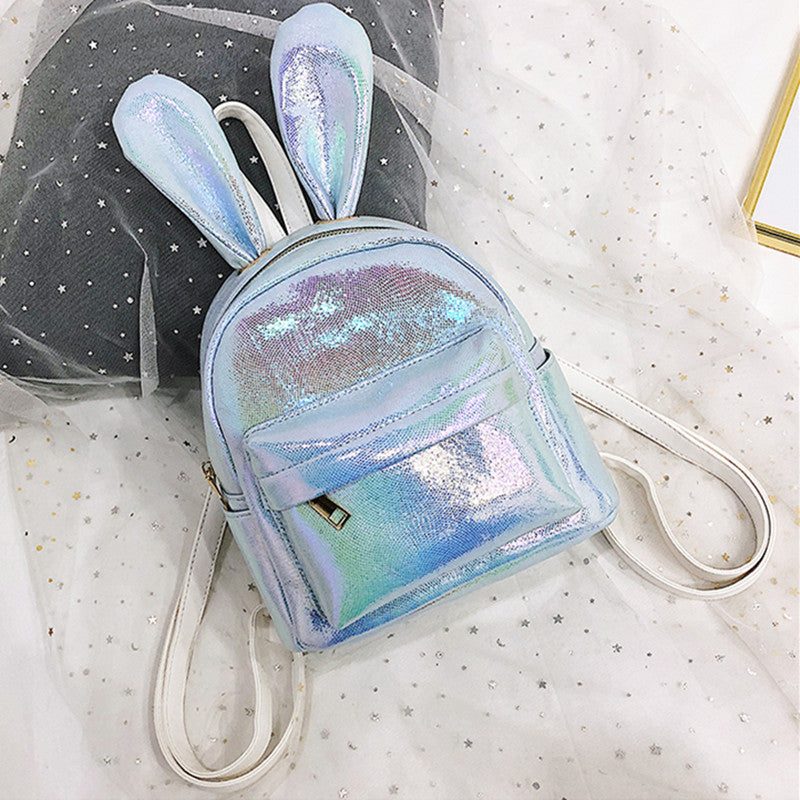 shiny mini backpack