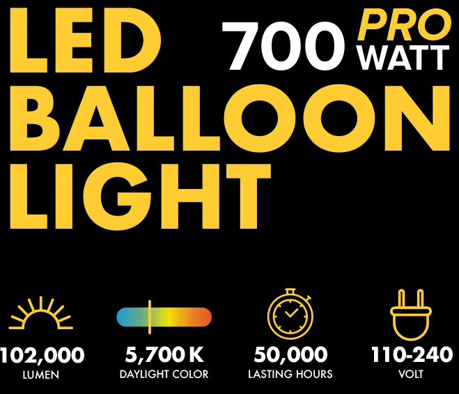 SeeDevil 60-watt balloon light detailed features