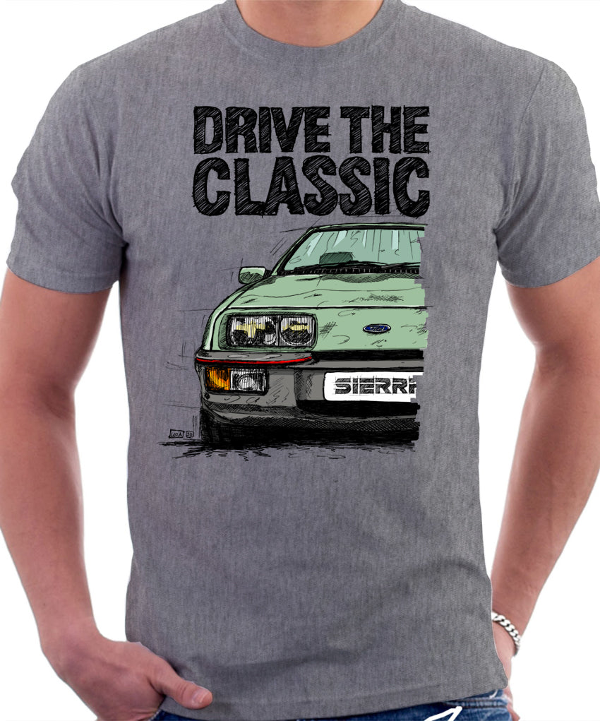 Reiziger Persona Implicaties Drive The Classic Ford Sierra MK1 XR4i. T-shirt in Heather Grey Colour –  Automotive Art By Lukas Loza