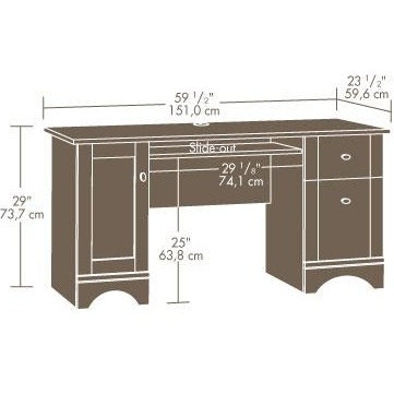 Realspace Dawson 60 W Computer Desk Cinnamon Cherry Item