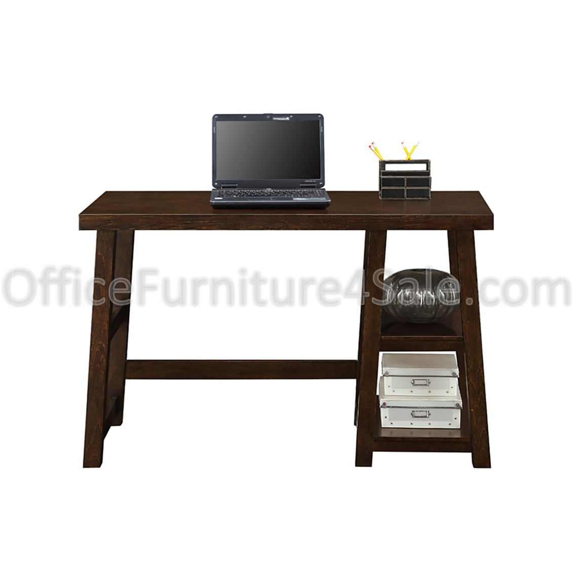 Whalen Triton Desk Walnut Office Furniture 4 Sale