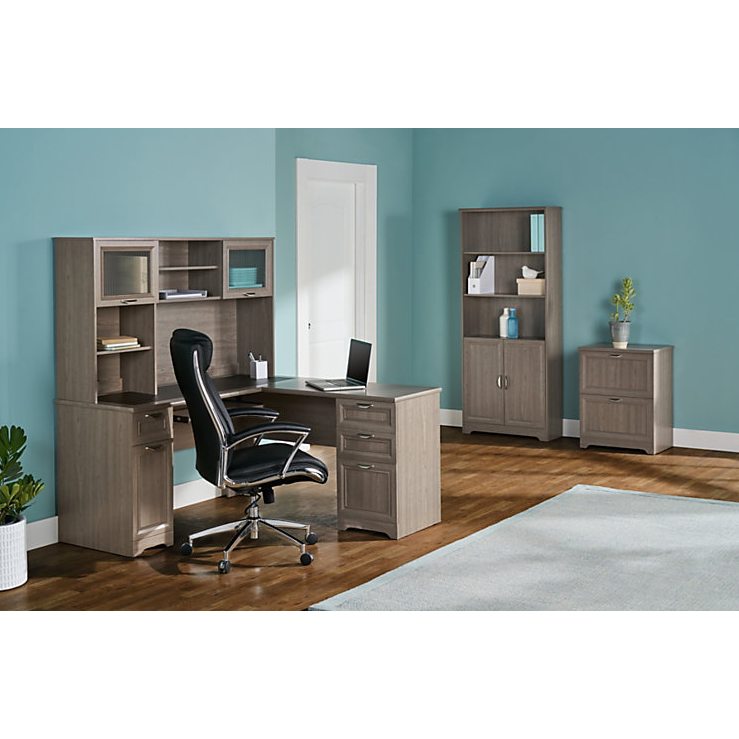 Realspace Magellan 59 W L Shaped Desk Gray Item 822239