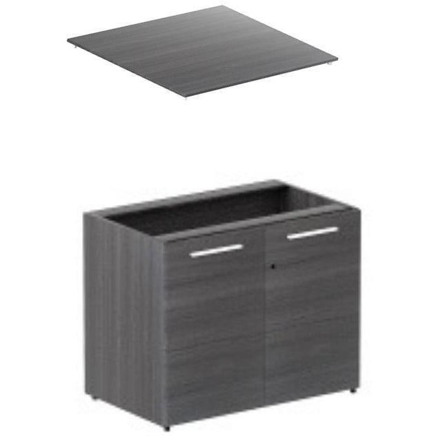 Two Door Storage Cabinet Laminated Doors W Laminate Top Office