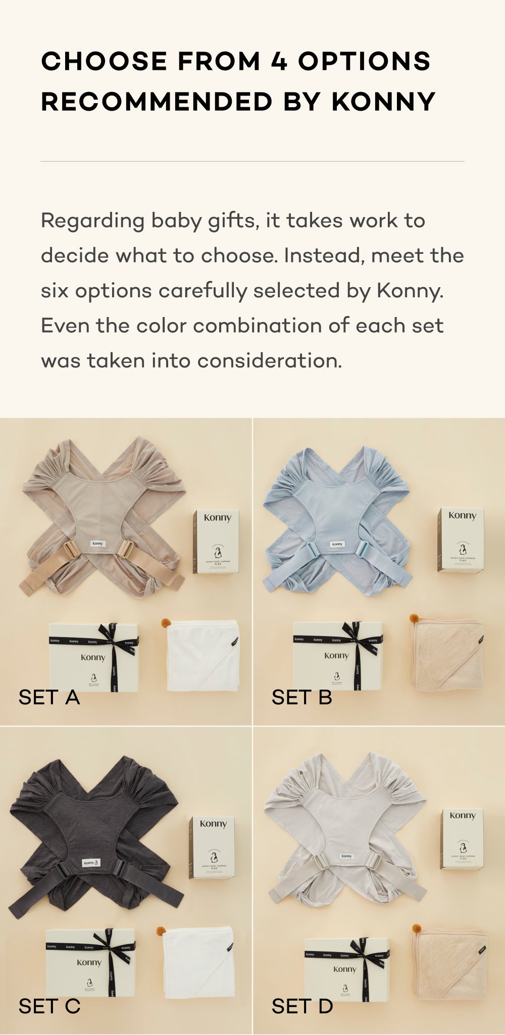 Konny Baby Carrier Classic Gift Set
