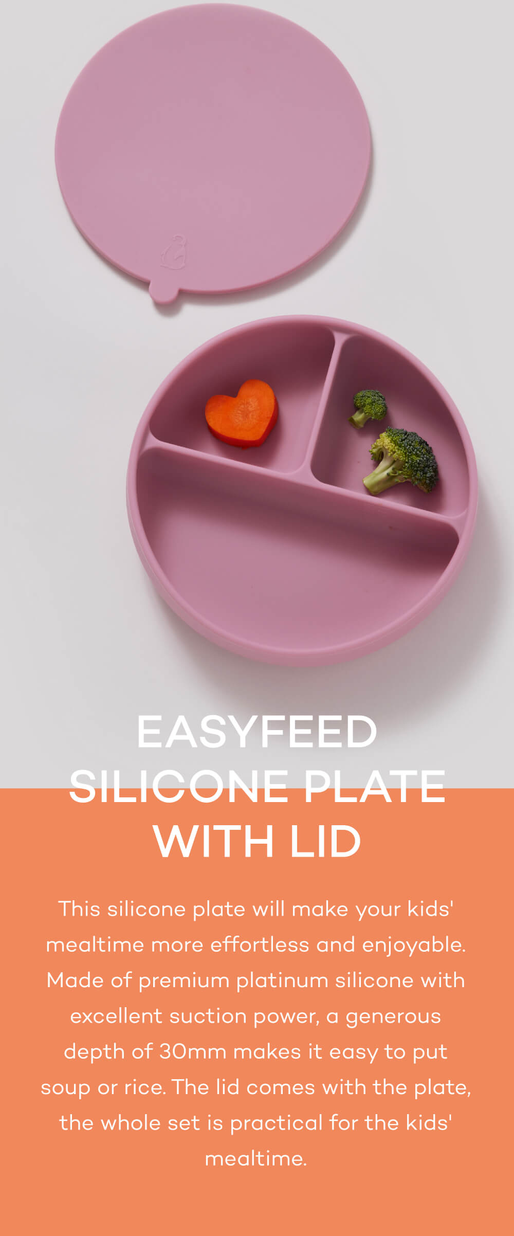 Konny Silicone Plate with Lid