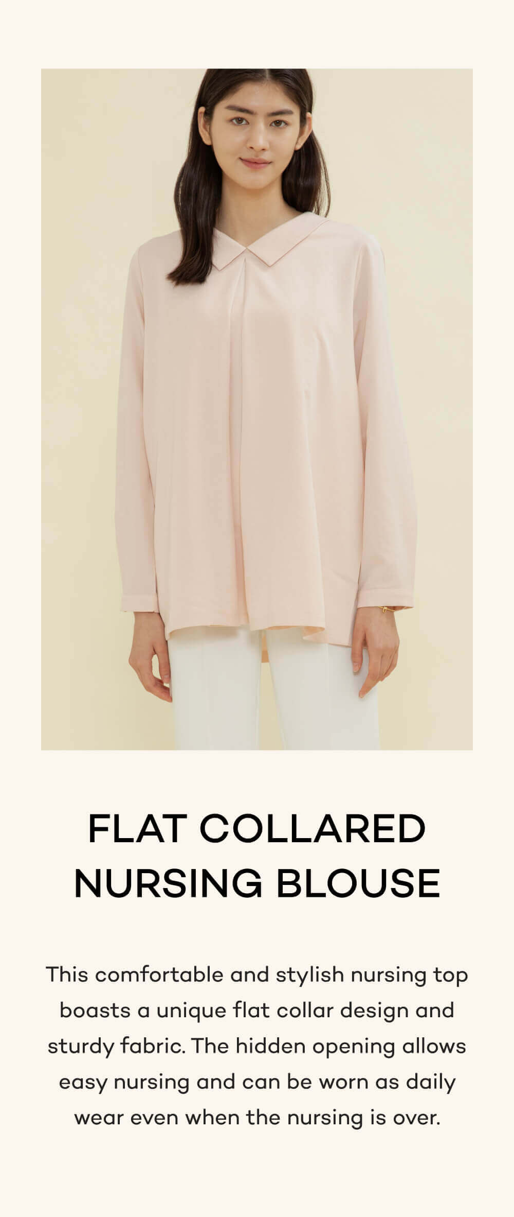 Flat Collared Nursing Blouse