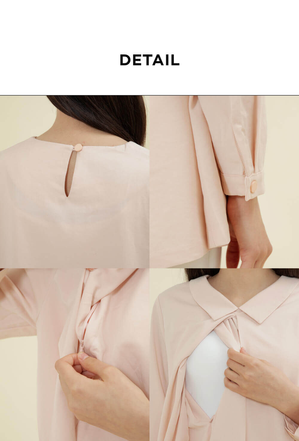 Flat Collared Nursing Blouse