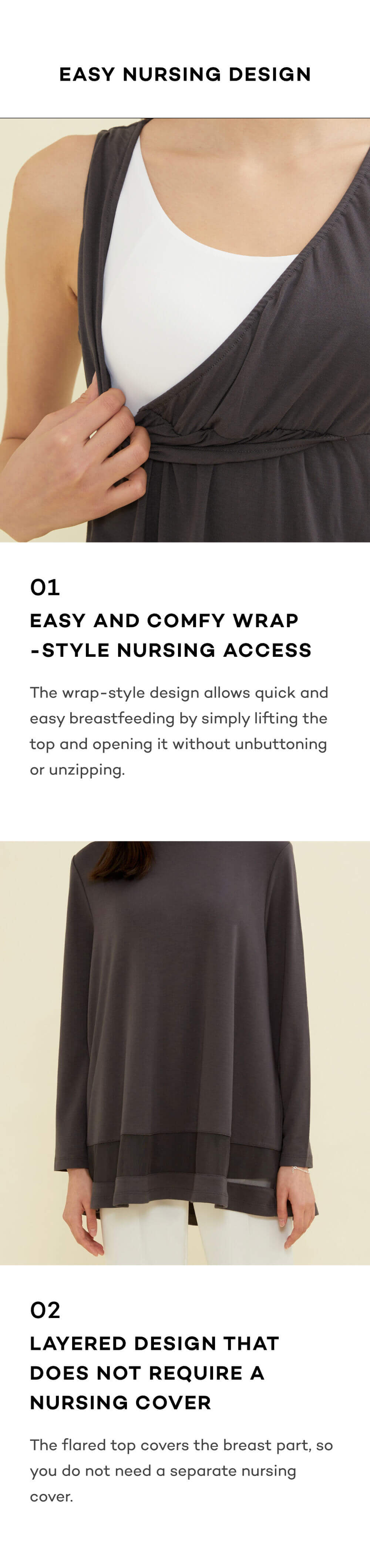 Soft Flare Double Layer Nursing Top