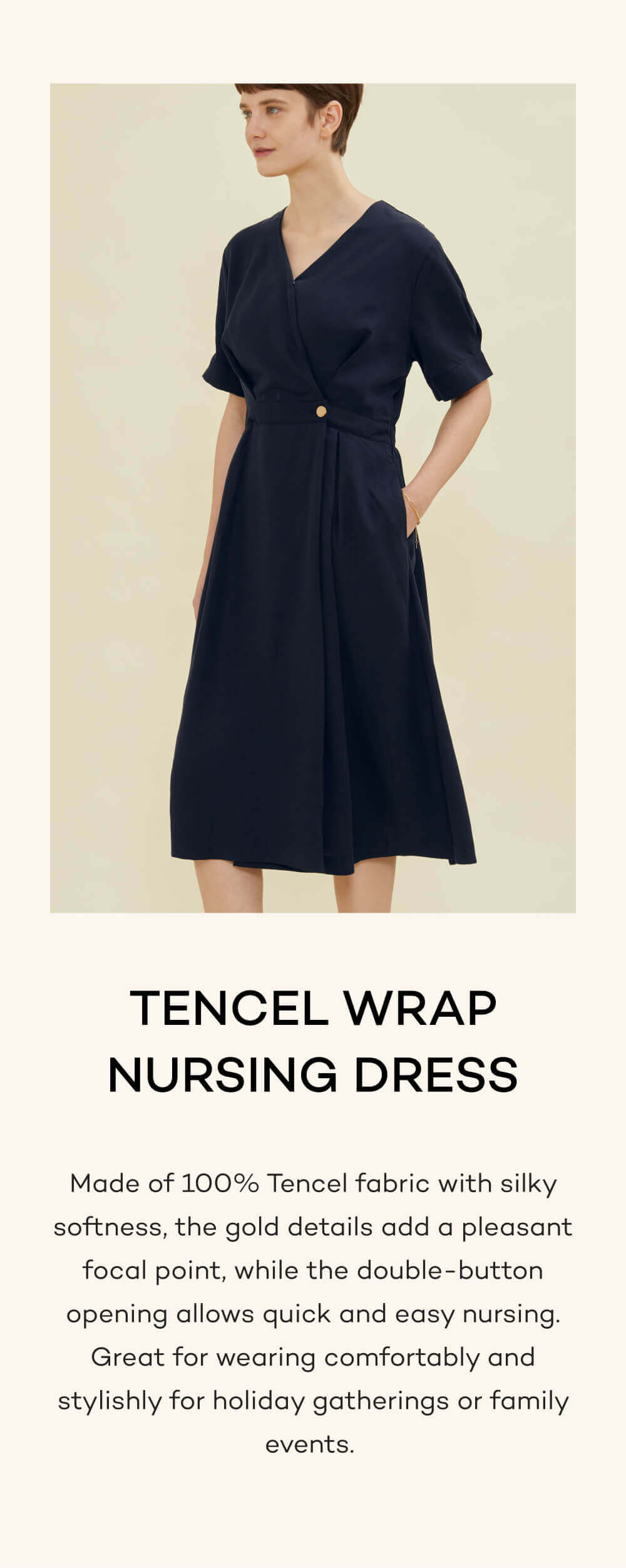 Tencel Wrap Nursing Dress