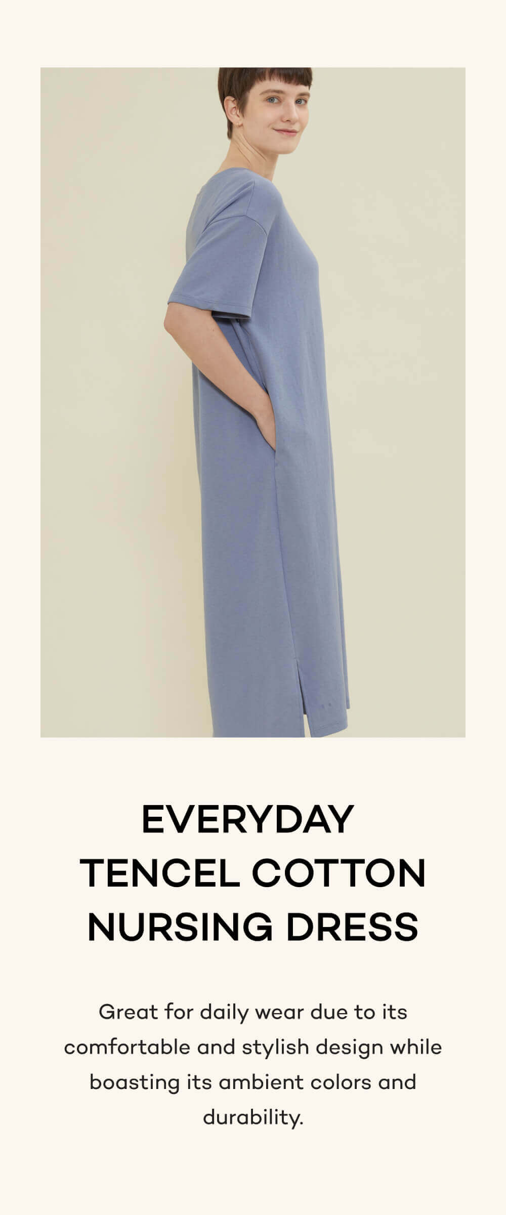 Everyday Tencel Cotton Nursing Dress