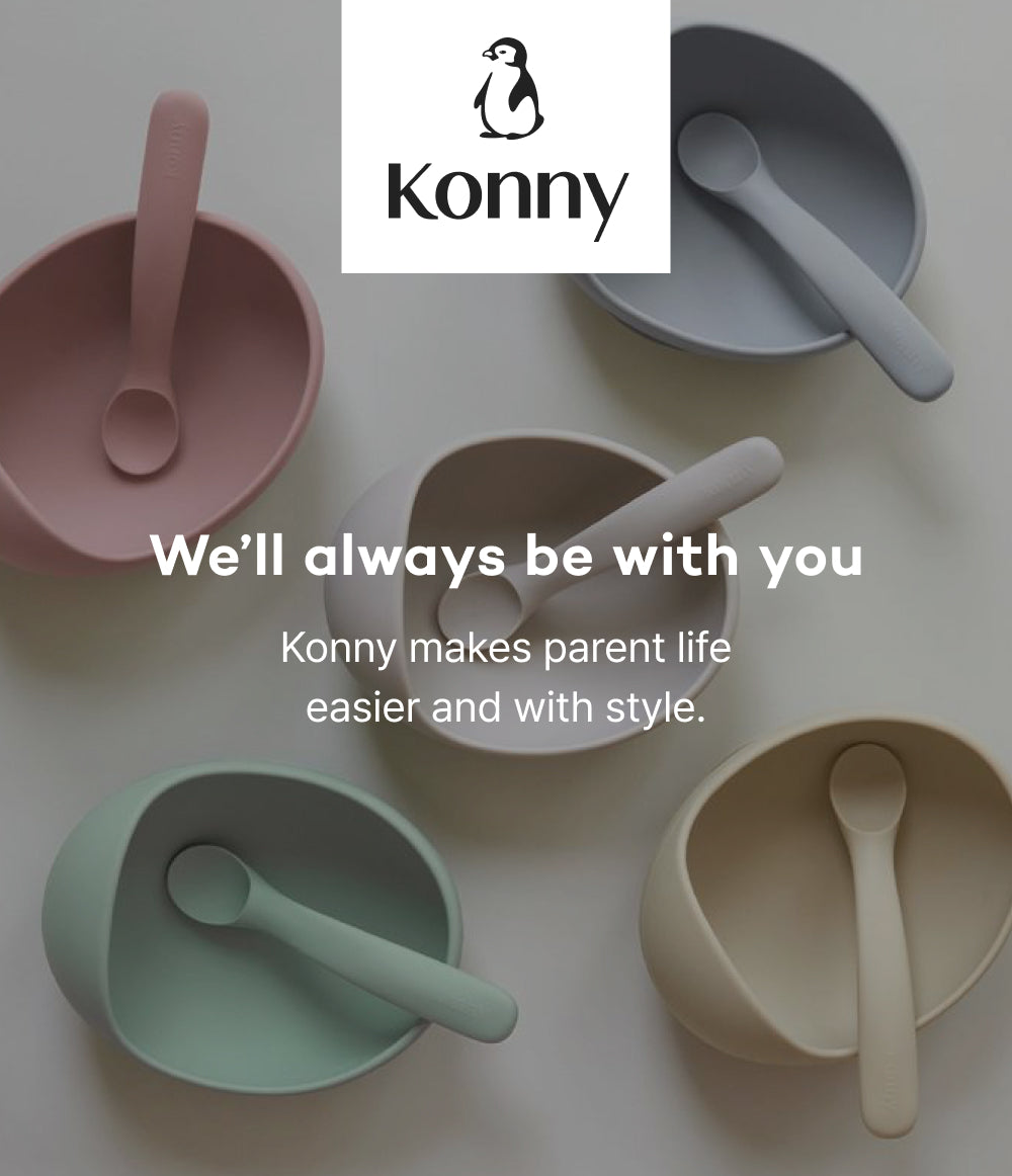 Konny Baby Silicone Bowl & Spoon Set