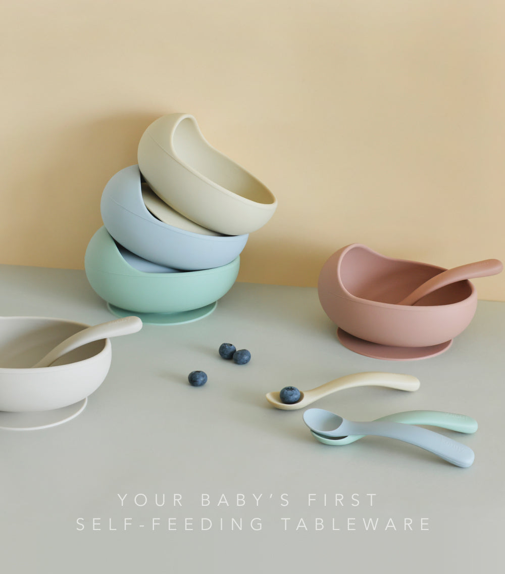 Konny Baby Silicone Bowl & Spoon Set