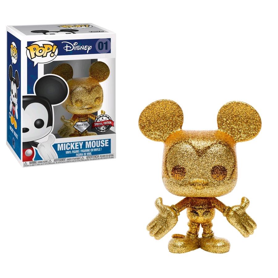 mickey mouse gold plush