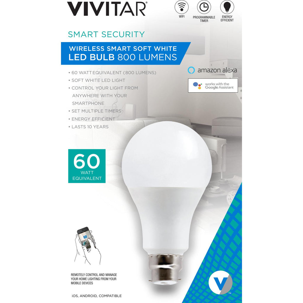 vivitar smart security led bulb 800 lumens