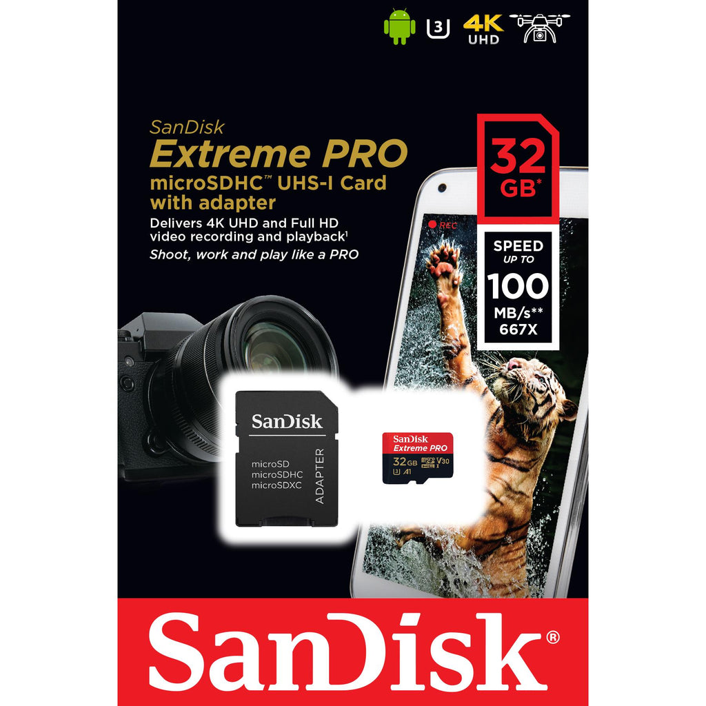 SanDisk Extreme Pro MicroSD 32GB 95MB/s Memory Card - JB Hi-Fi