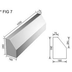 Barrier Kerb BK4 1000 x 300 x 150