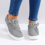 Micasahi Women Knitted Twist Slip On Sneakers