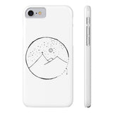 Image Title Slim Mate Phone Case with Cross Mountain Scene