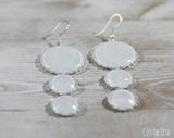 White Wedding Earrings