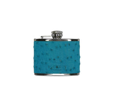 Ostrich Hip Flask Turquoise