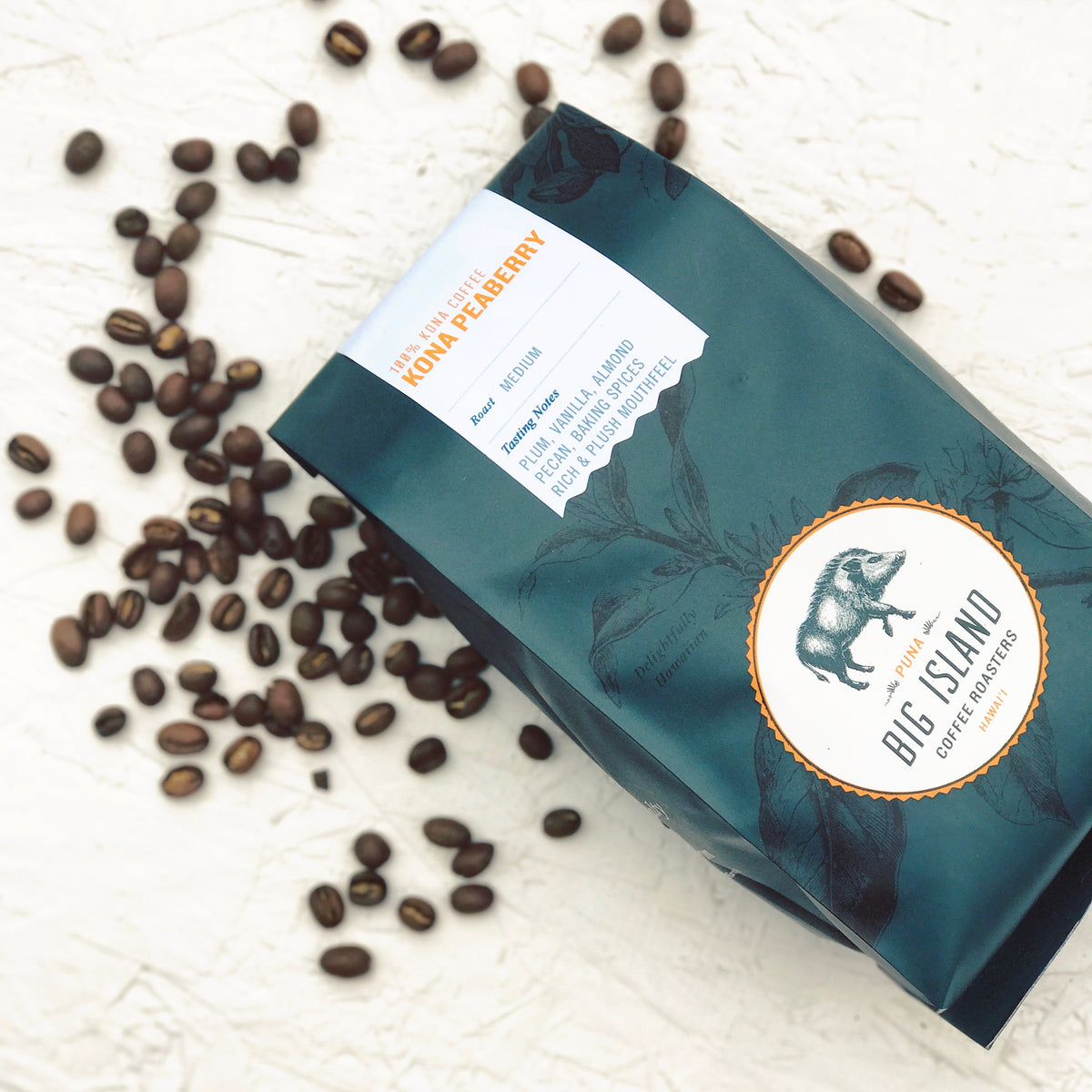 BIG ISLAND COFFEE ROASTERS, 100% KONA PEABERRY COFFEE Whole Bean, Ligh –  Horizonsbay