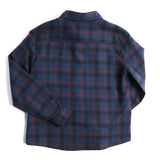 French Blue and Burgundy Tartan Check Shirt - Shirts - PEPA AND CO