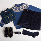 Traditional Navy Corduroy Short - Shorts - PEPA AND CO