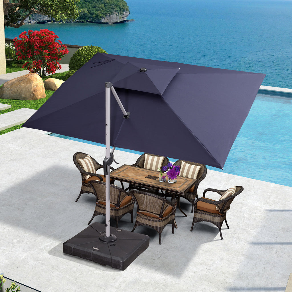 purple leaf cantilever umbrella