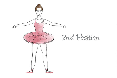 2nd Position Ballet Illustration