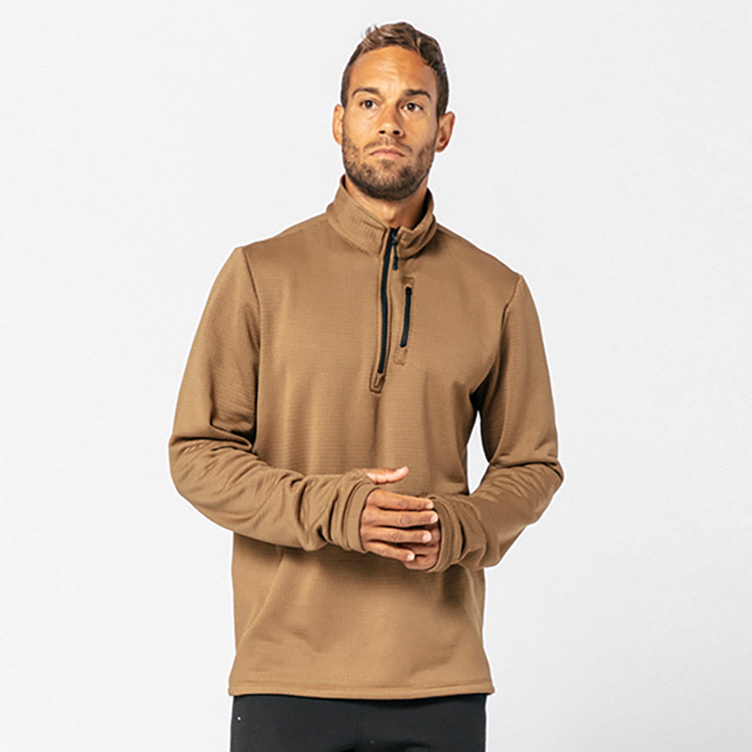 Men's Waffle 1/4 Zip Pullover – DFND