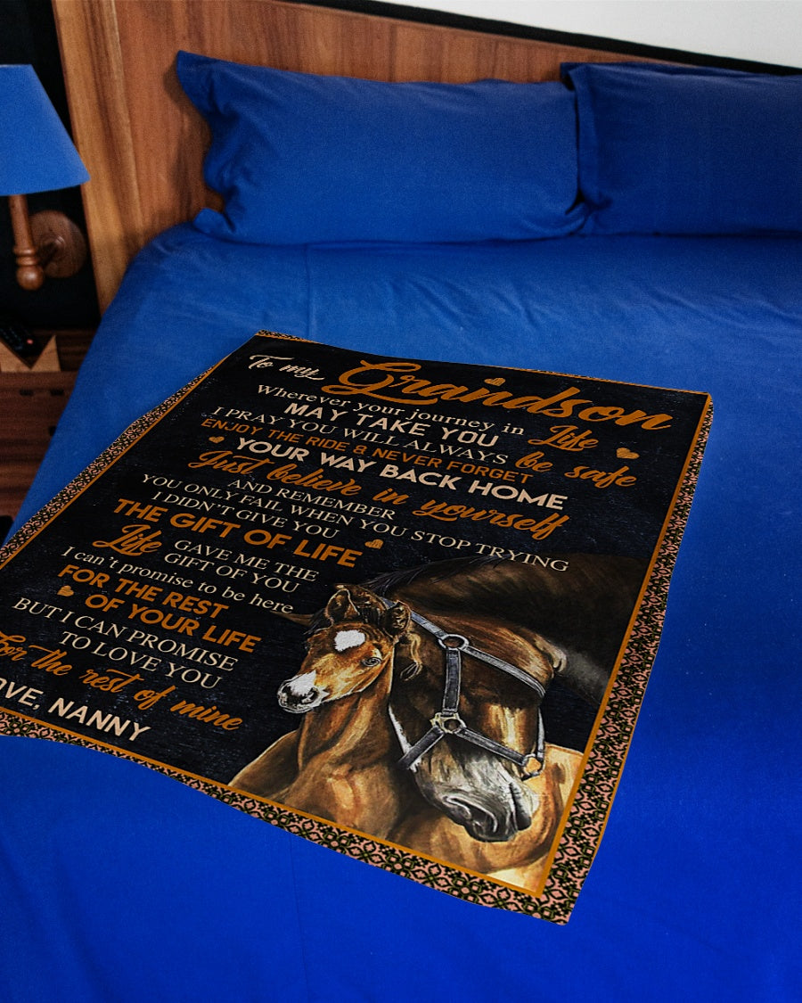 Fleece Blanket - Gifts For Grandson