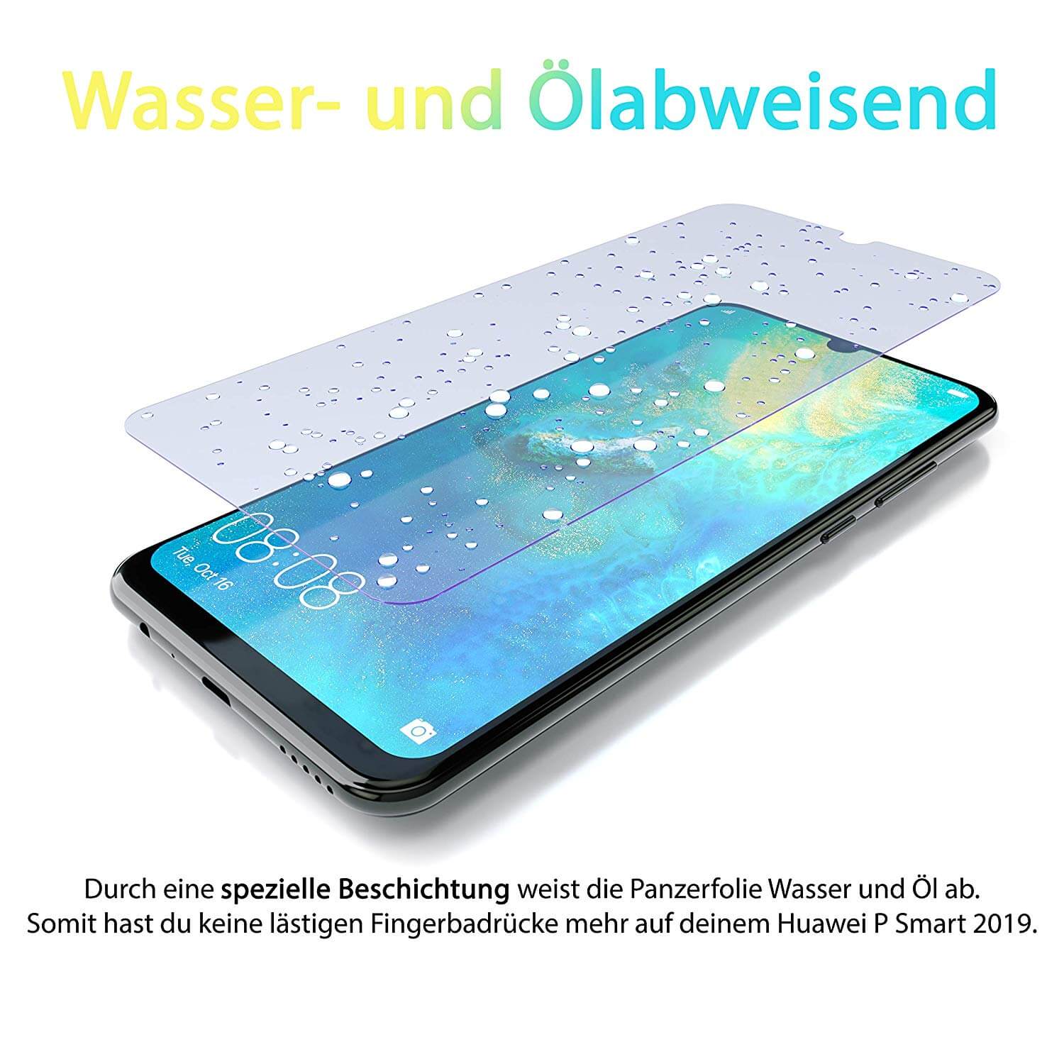 Panzerglas für Huawei P Smart 2019