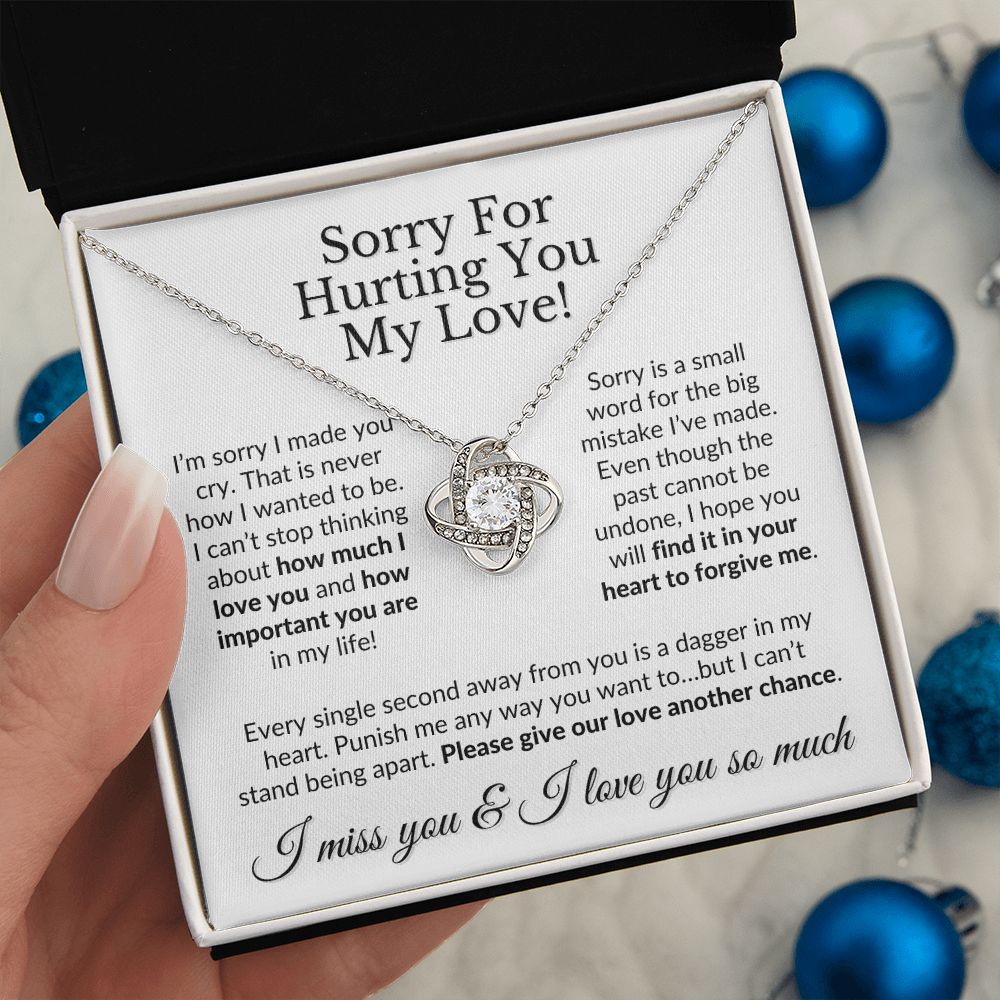 Sorry For Hurting You - Apology Gift Love Knot Necklace – LUF Gifts