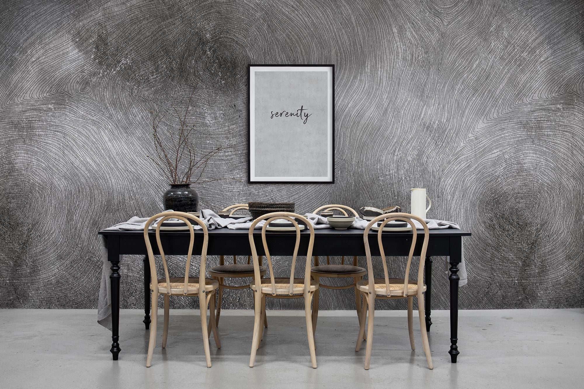 Serenity Grey Wood Mural Wallpaper (SqM)