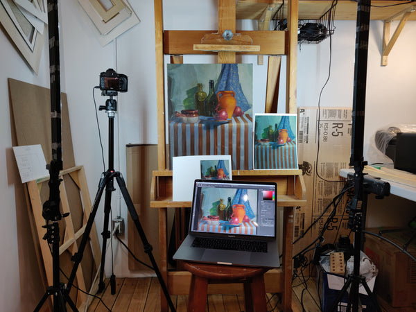Doing colour correction for reproductions of oil paintings